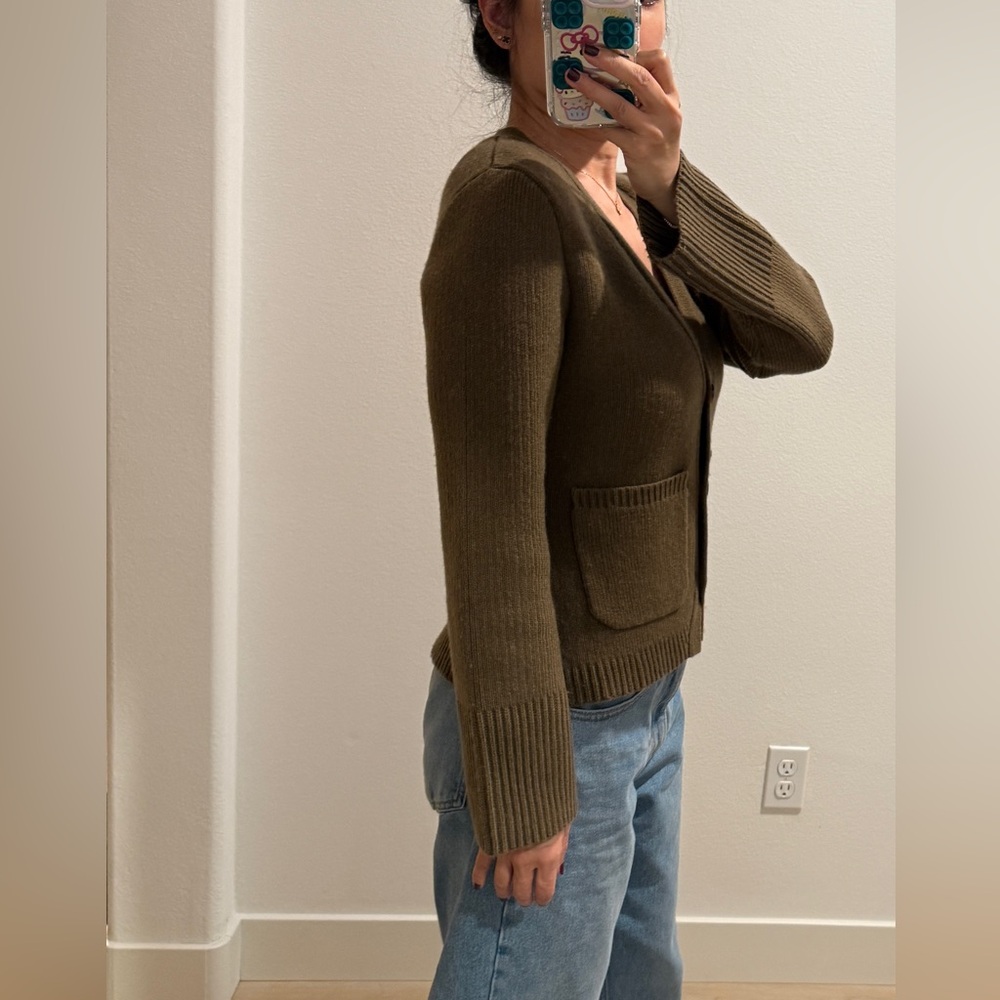 Elegant Olive Cardigan by - Picture 8 of 9
